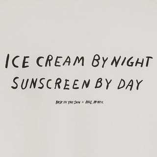 BASK IN THE SUN ICECREAM T-SHIRT NATURAL