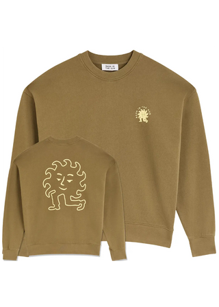BASK IN THE SUN SUN SWEATSHIRT OLIVE