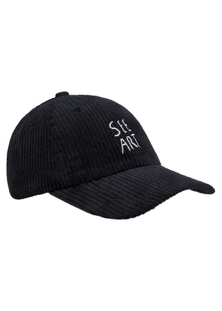 BASK IN THE SUN ART CAP BLACK