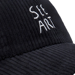 BASK IN THE SUN ART CAP BLACK