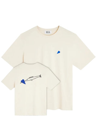 BASK IN THE SUN HEART T-SHIRT IVORY