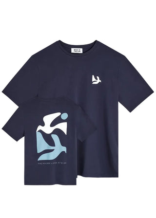 BASK IN THE SUN PEACE T-SHIRT NAVY