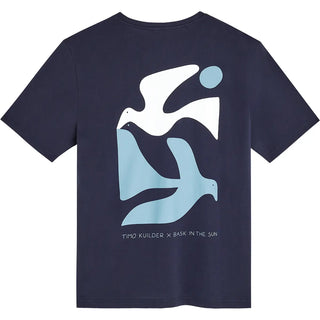 BASK IN THE SUN PEACE T-SHIRT NAVY