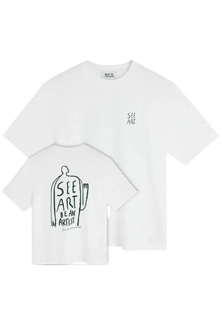BASK IN THE SUN ART T-SHIRT NATURAL