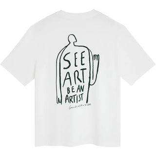 BASK IN THE SUN ART T-SHIRT NATURAL