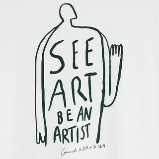BASK IN THE SUN ART T-SHIRT NATURAL