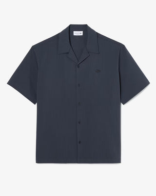 LACOSTE RELAXED FIT WAFFLE TEXTURE SHIRT BLACKBIRD CH2355