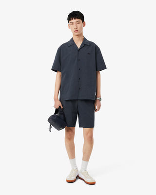 LACOSTE RELAXED FIT WAFFLE TEXTURE SHIRT BLACKBIRD CH2355