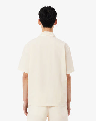 LACOSTE RELAXED FIT WAFFLE TEXTURE SHIRT FLOUR CH2355