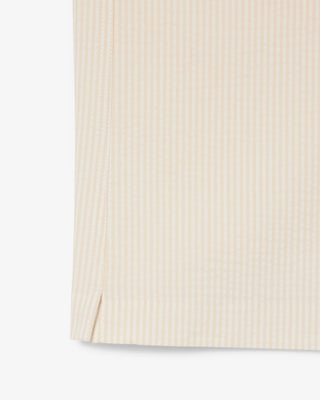 LACOSTE RELAXED FIT WAFFLE TEXTURE SHIRT FLOUR CH2355