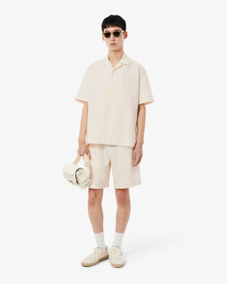 LACOSTE RELAXED FIT WAFFLE TEXTURE SHIRT FLOUR CH2355