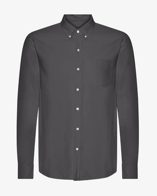 COLORFUL STANDARD ORGANIC BUTTON DOWN SHIRT LAVA GREY