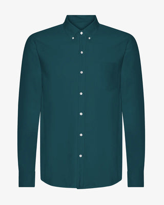 COLORFUL STANDARD ORGANIC BUTTON DOWN SHIRT OCEAN GREEN