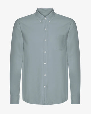 COLORFUL STANDARD ORGANIC BUTTON DOWN SHIRT STEEL BLUE