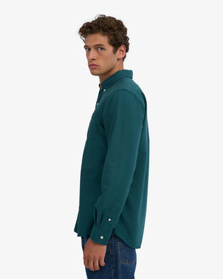 COLORFUL STANDARD ORGANIC BUTTON DOWN SHIRT OCEAN GREEN