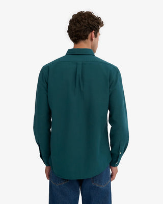 COLORFUL STANDARD ORGANIC BUTTON DOWN SHIRT OCEAN GREEN