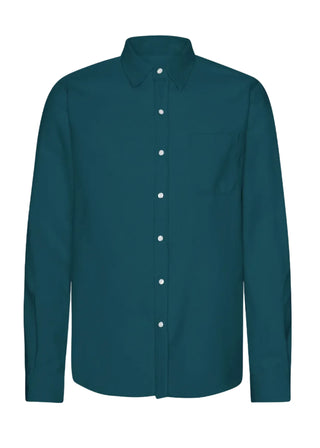 COLORFUL STANDARD ORGANIC FLANNEL SHIRT OCEAN GREEN