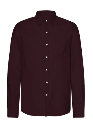 COLORFUL STANDARD ORGANIC FLANNEL SHIRT OXBLOOD RED