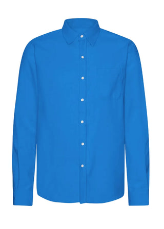 COLORFUL STANDARD ORGANIC FLANNEL SHIRT PACIFIC BLUE