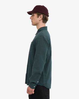 COLORFUL STANDARD ORGANIC FLANNEL SHIRT OCEAN GREEN