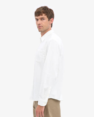 COLORFUL STANDARD ORGANIC FLANNEL SHIRT OPTICAL WHITE