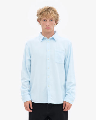 COLORFUL STANDARD ORGANIC FLANNEL SHIRT POLAR BLUE