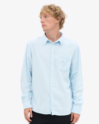 COLORFUL STANDARD ORGANIC FLANNEL SHIRT POLAR BLUE