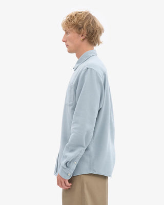 COLORFUL STANDARD ORGANIC FLANNEL SHIRT STEEL BLUE