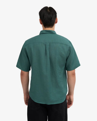 COLORFUL STANDARD LINEN SS SHIRT OCEAN GREEN