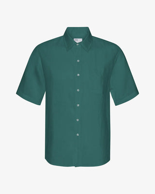COLORFUL STANDARD LINEN SS SHIRT OCEAN GREEN