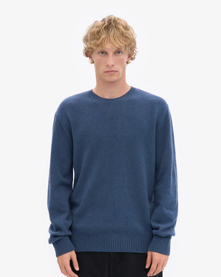 COLORFUL STANDARD CLASSIC MERINO WOOL CREW PETROL BLUE