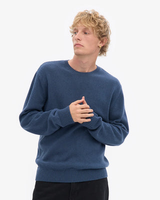 COLORFUL STANDARD CLASSIC MERINO WOOL CREW PETROL BLUE