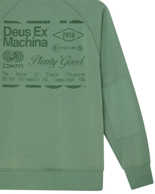 DEUS EX MACHINA PLENTY GOOD CREW LODEN FROST GREEN