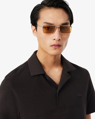 LACOSTE CLASSIC FIT TEXTURED OPEN NECK POLO BUFFALO DH1969