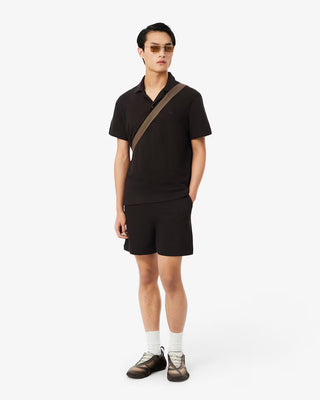 LACOSTE CLASSIC FIT TEXTURED OPEN NECK POLO BUFFALO DH1969