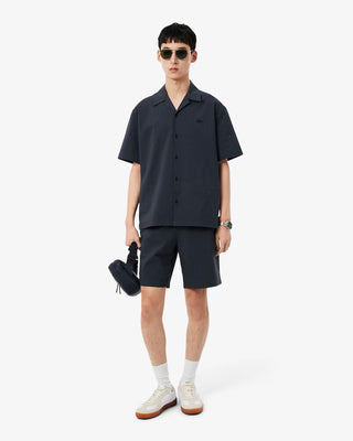 LACOSTE RELAXED FIT WAFFLE TEXTURE SHORTS BLACKBIRD GH1977