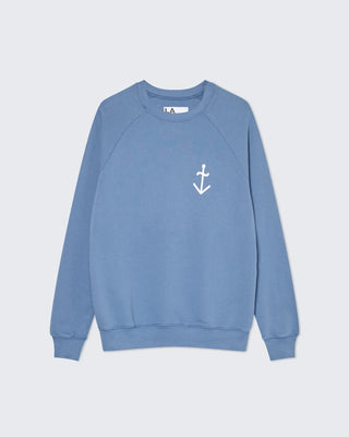 LA PAZ CUNHA SWEATSHIRT INDIGO / OFF-WHITE LOGO