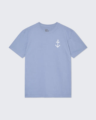 LA PAZ DANTAS T-SHIRT INDIGO / OFF-WHITE LOGO