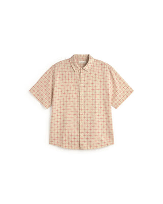 THINKING MU LATTICE KURTIS SHIRT MULTICOLOR