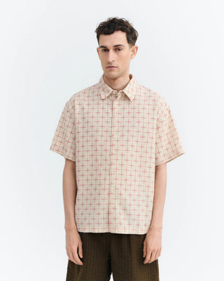 THINKING MU LATTICE KURTIS SHIRT MULTICOLOR