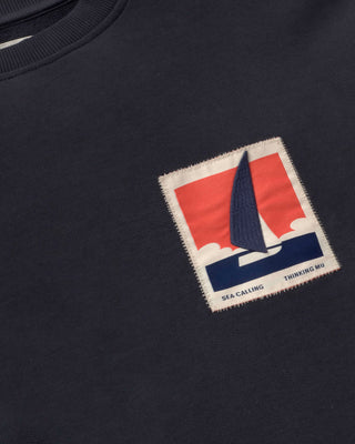 THINKING MU OPTIMIST NAVY LEON SWEATSHIRT BLUE