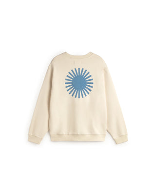 THINKING MU SOL CONTRAST PANNACOTA LEON SWEATSHIRT ECRU