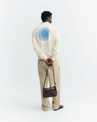 THINKING MU SOL CONTRAST PANNACOTA LEON SWEATSHIRT ECRU