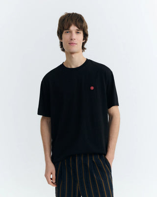 THINKING MU SOL CONTRAST BLACK AARON TEE BLACK
