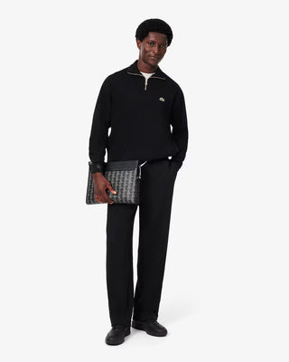 LACOSTE SH1927 HALF ZIP SWEATSHIRT 031 BLACK