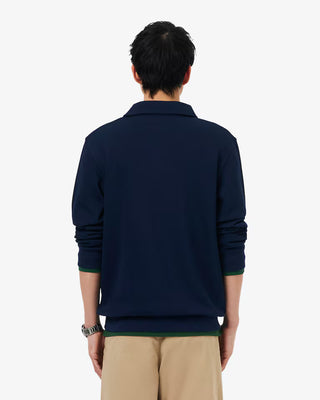 LACOSTE SH5781 POLO SWEATSHIRT 166 NAVYBLUE
