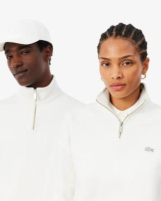LACOSTE SH7759 HALF ZIP SWEATSHIRT 70V FLOUR