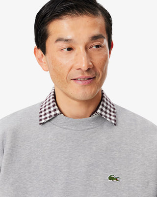 LACOSTE SH8868 CREWNECK CCA SILVER CHINE