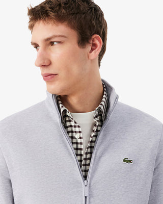 LACOSTE SH8870 ZIP SWETSHIRT CCA SILVER CHINE
