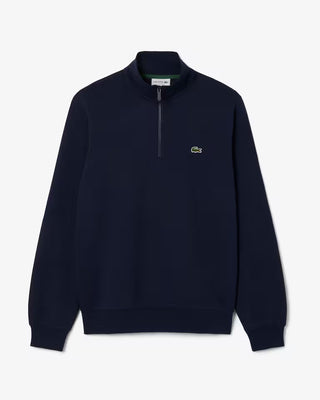 LACOSTE HIGH NECK ZIP UP FLEECE SWEATSHIRT NAVY BLUE SH9774